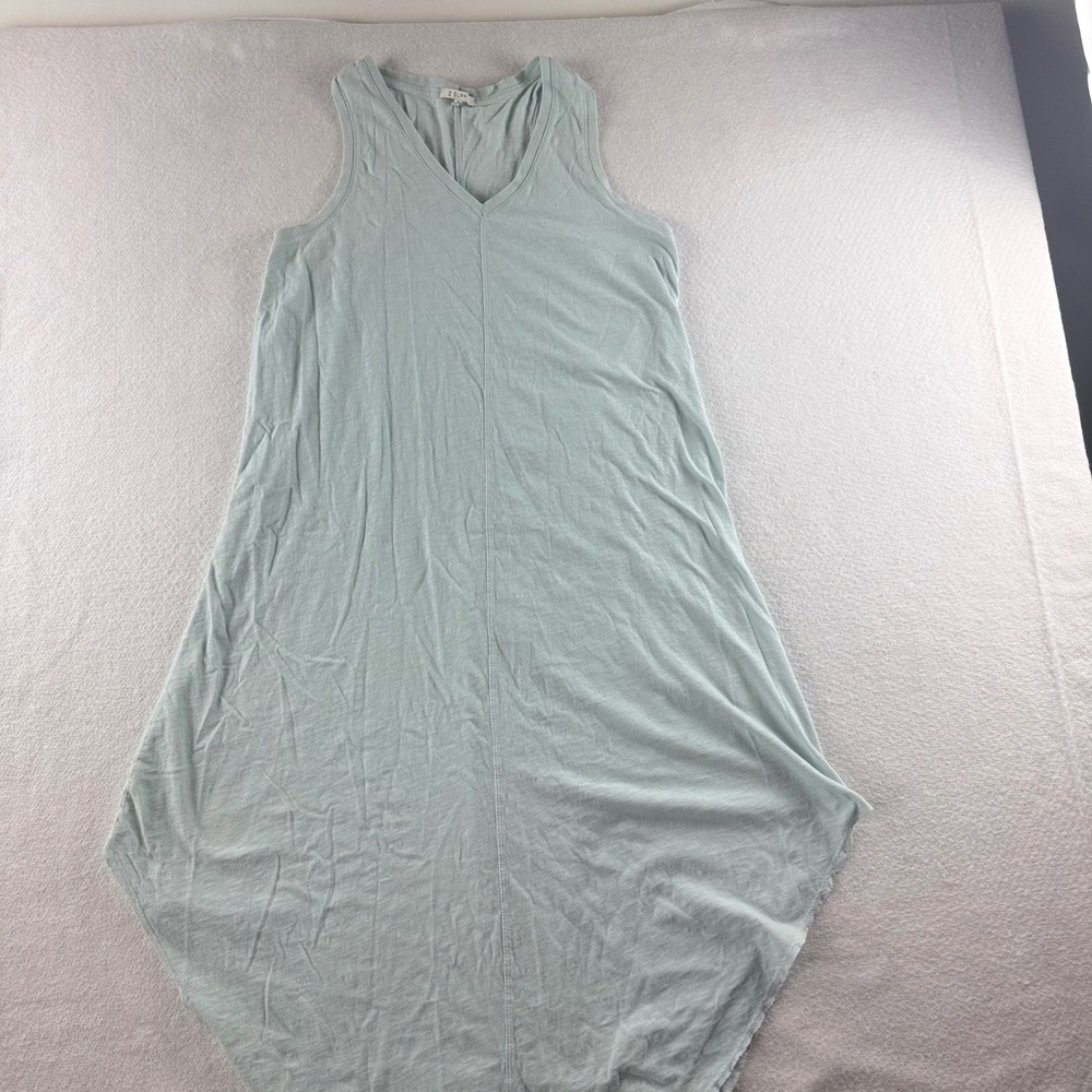 Z Supply Womens Sleeveless V-Neck High-Low Midi Dress Mint Green Size M